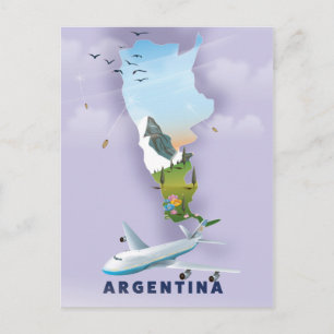 Carte Argentine poster Voyage