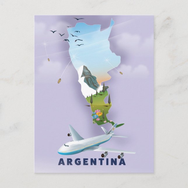 Carte Argentine poster Voyage (Devant)