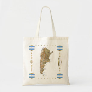 Carte Argentine + sac drapeaux