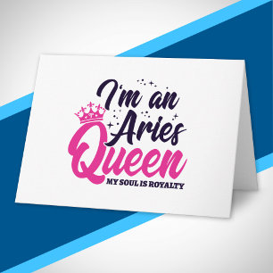 Carte Aries Anniversaire Reine Astrologie Zodiac Sign So