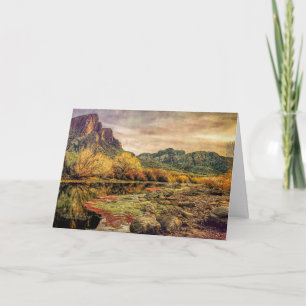 Carte Arizona River Sonoran Desert Mountains Art numériq