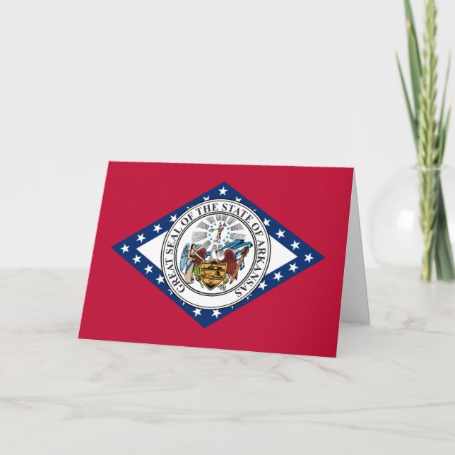 Carte Arkansan Flag & Seal, Flag of Arkansas (Devant)
