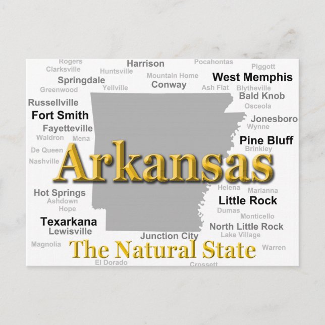 Carte Arkansas Silhouette (Devant)