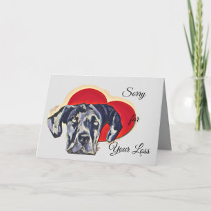 Carte Arlequin Dane à longue portée PopArt Coeur d'amour