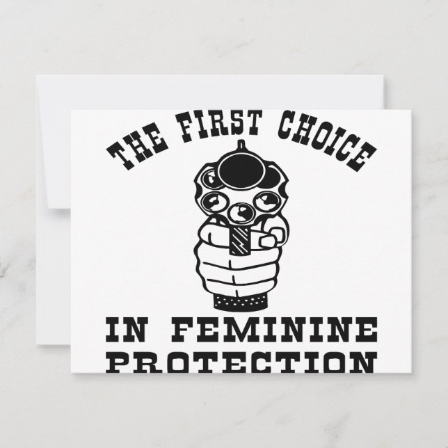 Carte Arme À Feu Le Premier Choix En Protection Féminine (Devant)