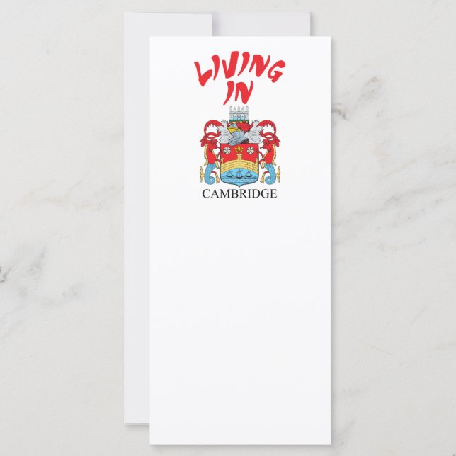 Carte Armoiries de Cambridge (Devant)