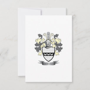 Carte Armoiries de Craig Family Crest