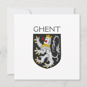 Carte Armoiries de Gand, Belgique