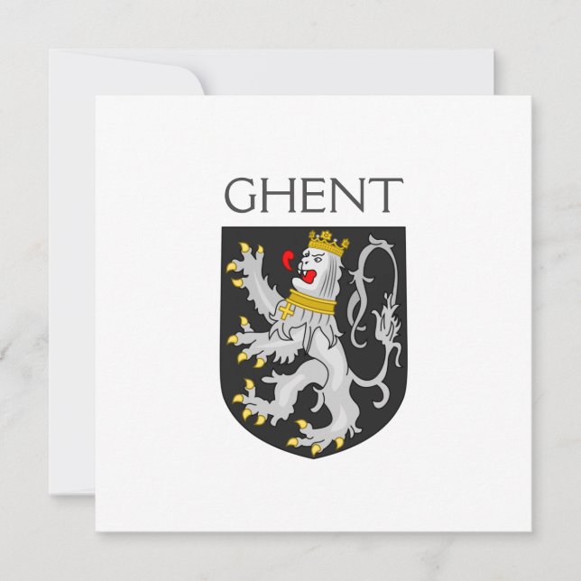 Carte Armoiries de Gand, Belgique (Devant)