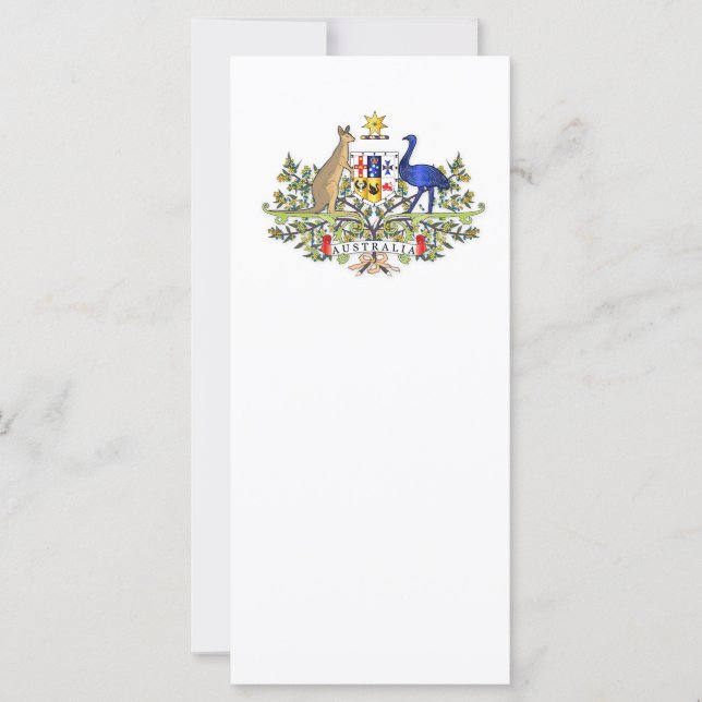 Carte Armoiries de l'Australie (Devant)