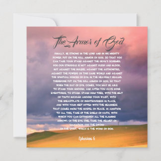 Carte Armure de Dieu, Éphésiens 6