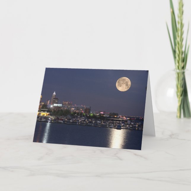 Carte Arrangement superbe de lune à Cleveland, Ohio (Devant)