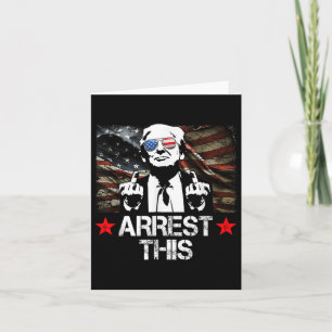 Carte Arrestation de Trump Fingers Pro Trump 2024