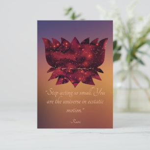 Carte Arrêter d'effectuer une petite citation de Rumi Lo