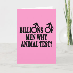 Carte Arrêter l'expérimentation animale humour féministe