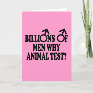 Carte Arrêter l'expérimentation animale humour féministe