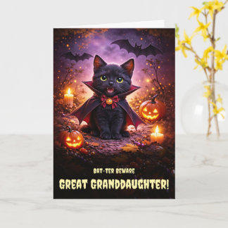 Carte Arrière-petite-fille Mignonne Joyeux Halloween Vam
