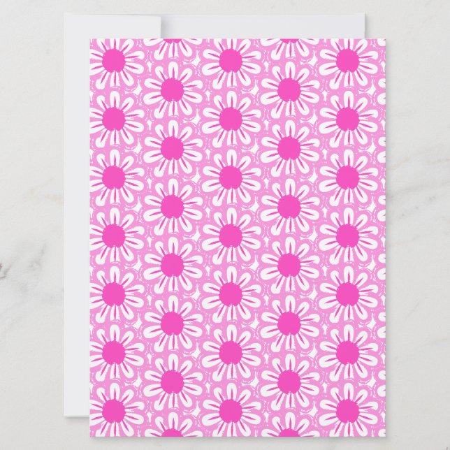 Carte Arrière - plan à motif floral mignon (Devant)