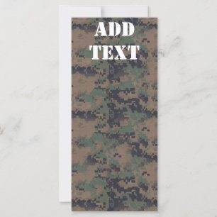 Carte Arrière - plan de bois numérique militaire