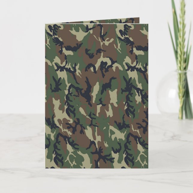 Carte Arrière - plan de Camouflage de forêt militaire (Devant)