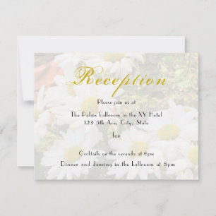 Carte Arrière - plan de marguerite Réception de mariage 