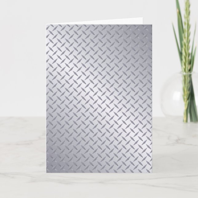 Carte Arrière - plan de plaque diamant en acier brillant (Devant)