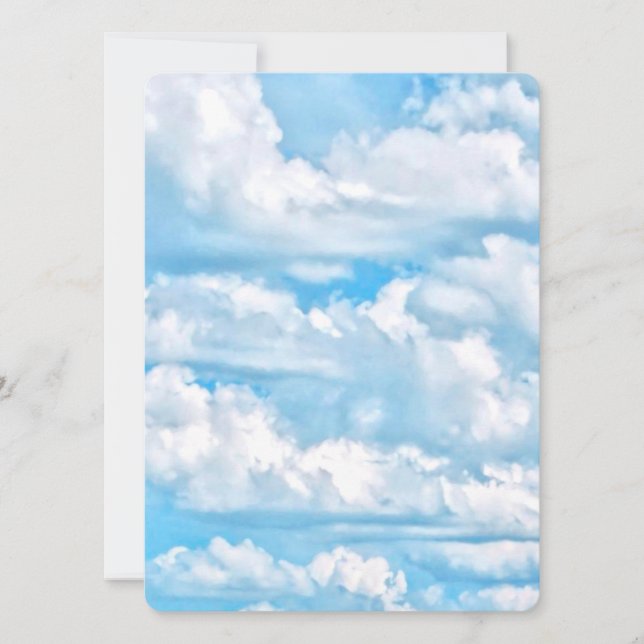 Carte Arrière - plan des nuages ensoleillés de Festin (Devant)