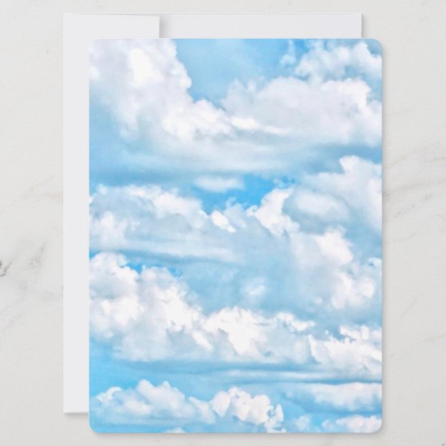 Carte Arrière - plan des nuages ensoleillés de Festin (Devant)