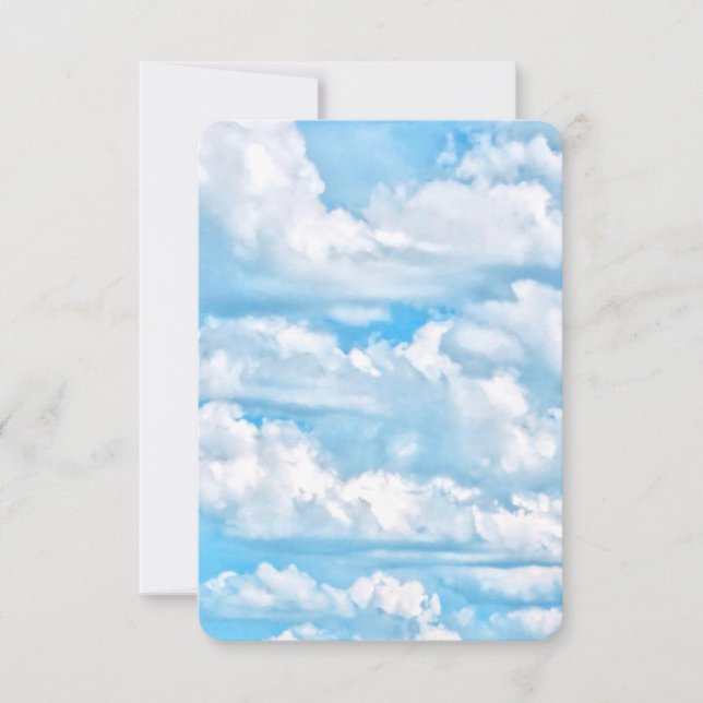 Carte Arrière - plan Festive Happy Sunny Nuages (Devant)