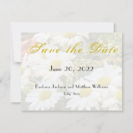 Carte Arrière - plan marguerite Jaune Script Enregistrer