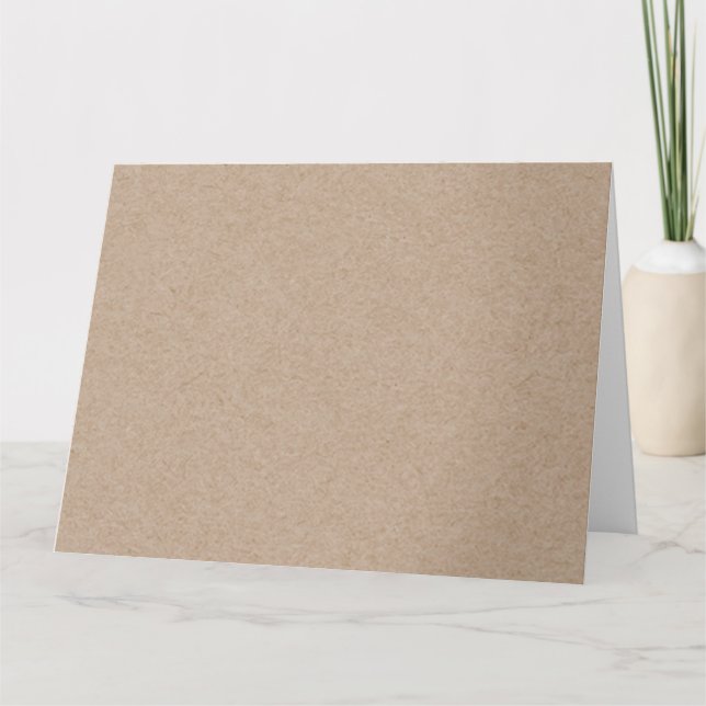 Carte Arrière - plan papier Kraft Brown imprimé (Devant)
