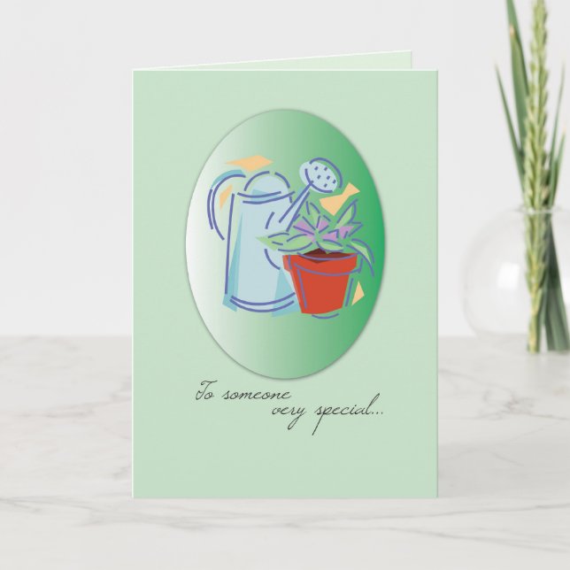 Carte Arrosage Can Planter Anniversaire (Devant)
