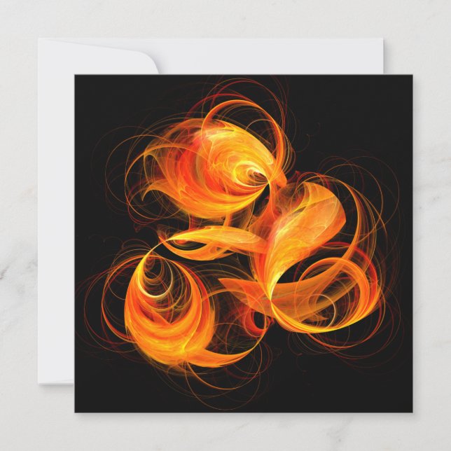 Carte Art Abstrait Fireball (Devant)