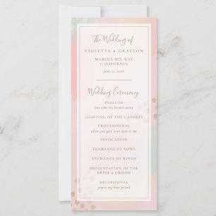 Carte Art Abstrait moderne Pink Pastel Tones Mariage