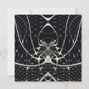 Carte Art Abstrait Toile d'Araignée Dorée