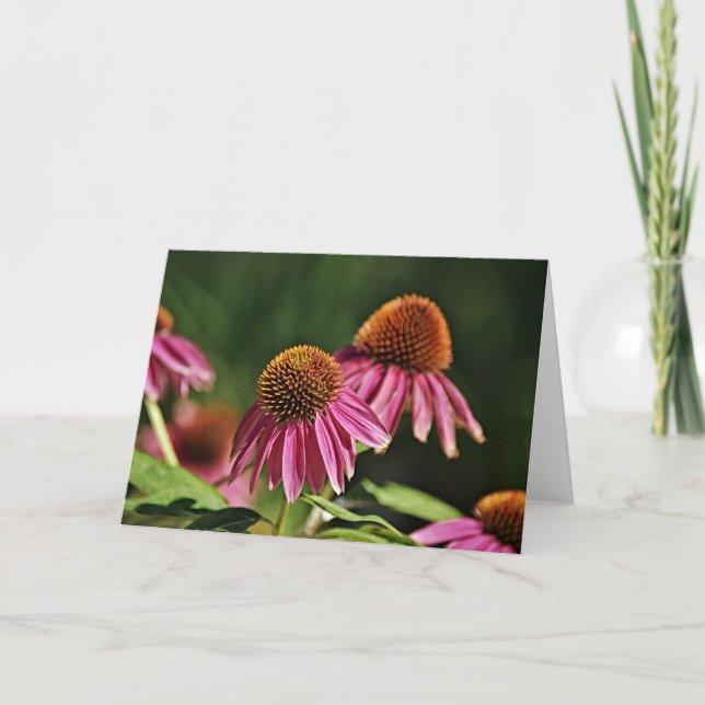 Carte Art Art Jardin à Confleur Rose (Devant)