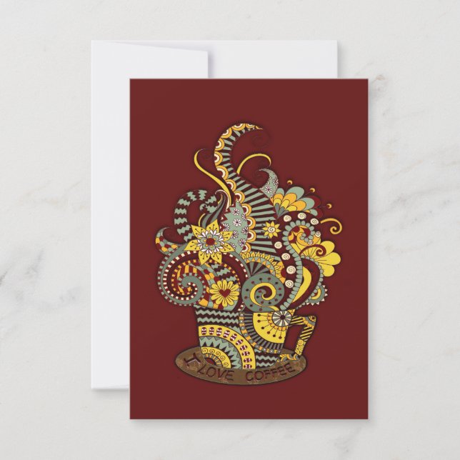 Carte Art artistique-dessin de gribouillis (Devant)