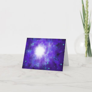 Carte Art Chrétien Moderne Supernova Céleste Merci