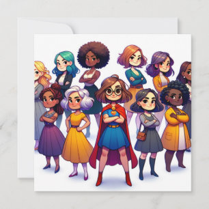 Carte Art coloré de la Journée internationale de la femm