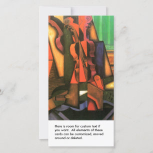 Carte Art cubain Violon et Guitare peinture de Juan Gris