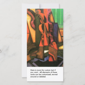 Carte Art cubain Violon et Guitare peinture de Juan Gris
