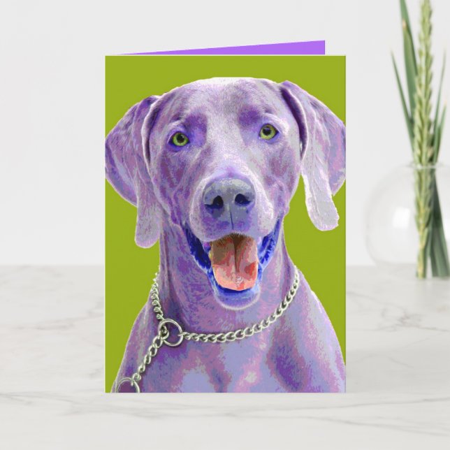 Carte Art de bruit Weimaraner (Devant)