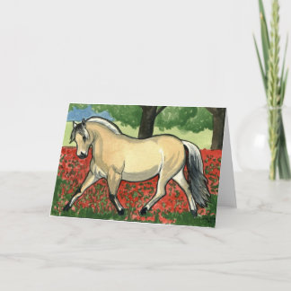 Carte ART de CHEVAL norvégien de fjord