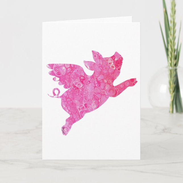 Carte Art de cochon volant, Cochon volant (Devant)