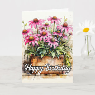 Carte Art de fleur d'aster fraîchement cueillie