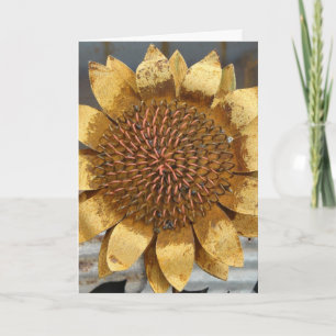 Carte Art de jardin tournesol en métal, Anniversaire