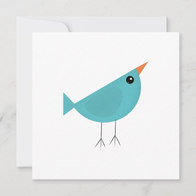 Carte Art de la nature d'oiseau fantaisiste adorable (Devant)