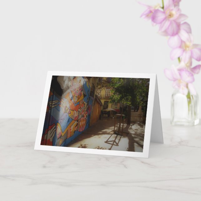 Carte Art de la rue valencien, Espagne (Orchidée)