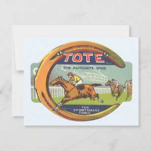Carte Art de l'étiquette de produit vintage, Tote Sports