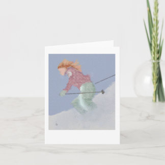 Carte Art de Skier Femme